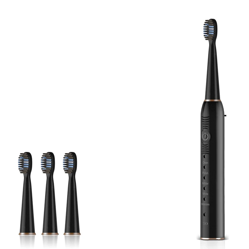 Звуковая перезаряжаемая электрическая зубная щетка с 3 сменными головками 2