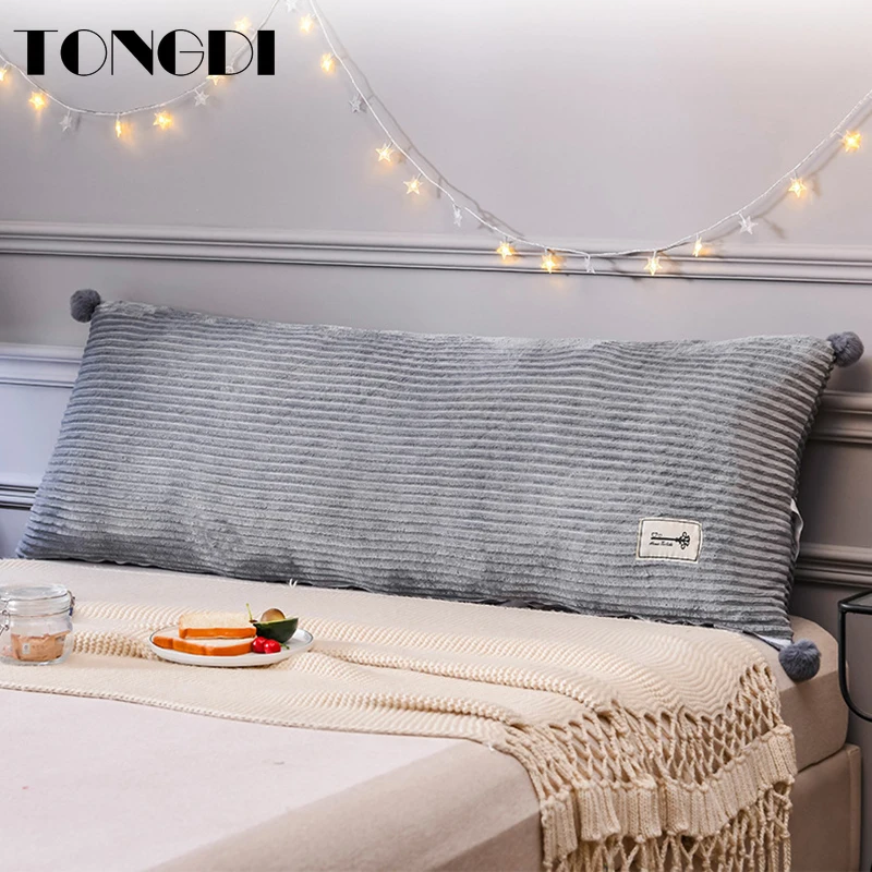 TONGDI Home Soft Large Pillow Back Cushion Long Elastic Backrest Multifunction Luxury Decor For Bedside Seat Bed Sofa Tatami