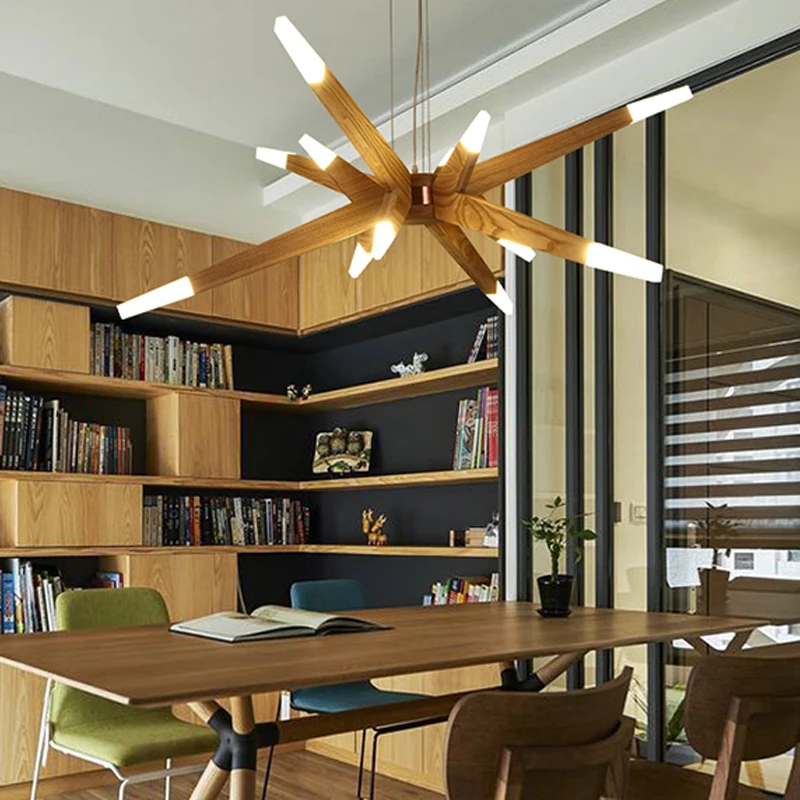Modernas luces colgantes para comedor современный приостановление деревянные подвесные