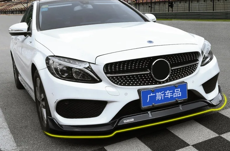 Высококачественный передний бампер для Benz C Class W205 спойлер C250 C300 C350 2015 2018 C43 not