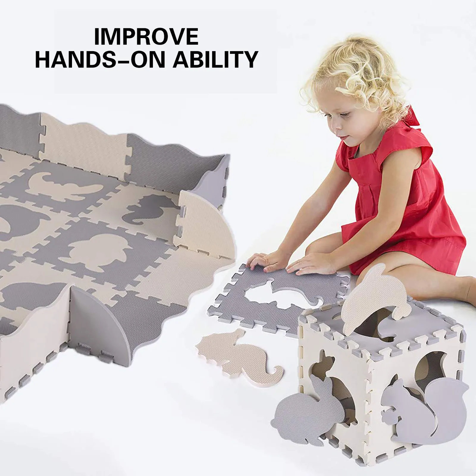 

1 шт., детский игровой коврик с забором