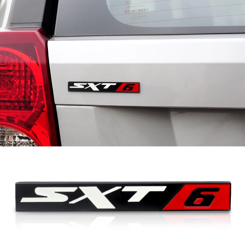 3d metal sxt6 sxt8 badge emblem stickers for dodge charger ram caliber journey sxt8 sxt6 srt6 srt8 car styling accessories free global shipping