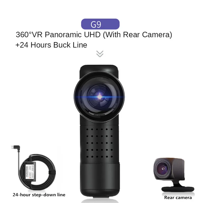 $61.17 New 360 Car DVR Camera Dashcam WiFi Smart Car Dash Camera 2160P Video Registrator Recorder G-sensor Night Vision Dash Cam