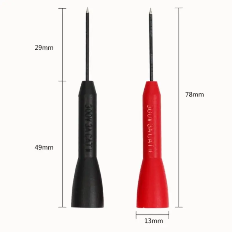 

300V 3A Multimeter Needle Pin Non Destructive Probe For Test Leads For Home Decoration