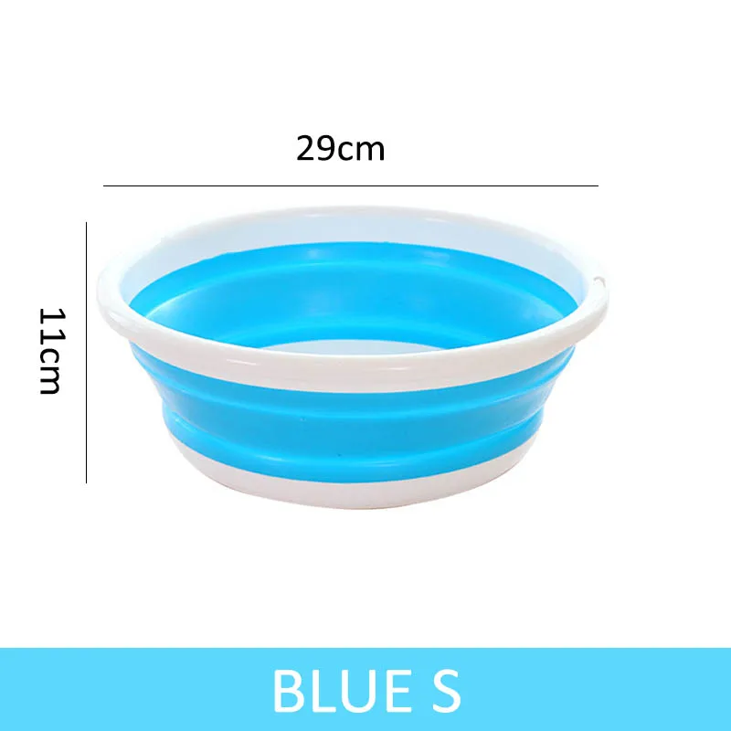 blue S Складные бассейны складной умывальник высокой емкости овощная миска для фруктов экономии пространства бытовые моющие средства 1 шт - Цвет: blue S