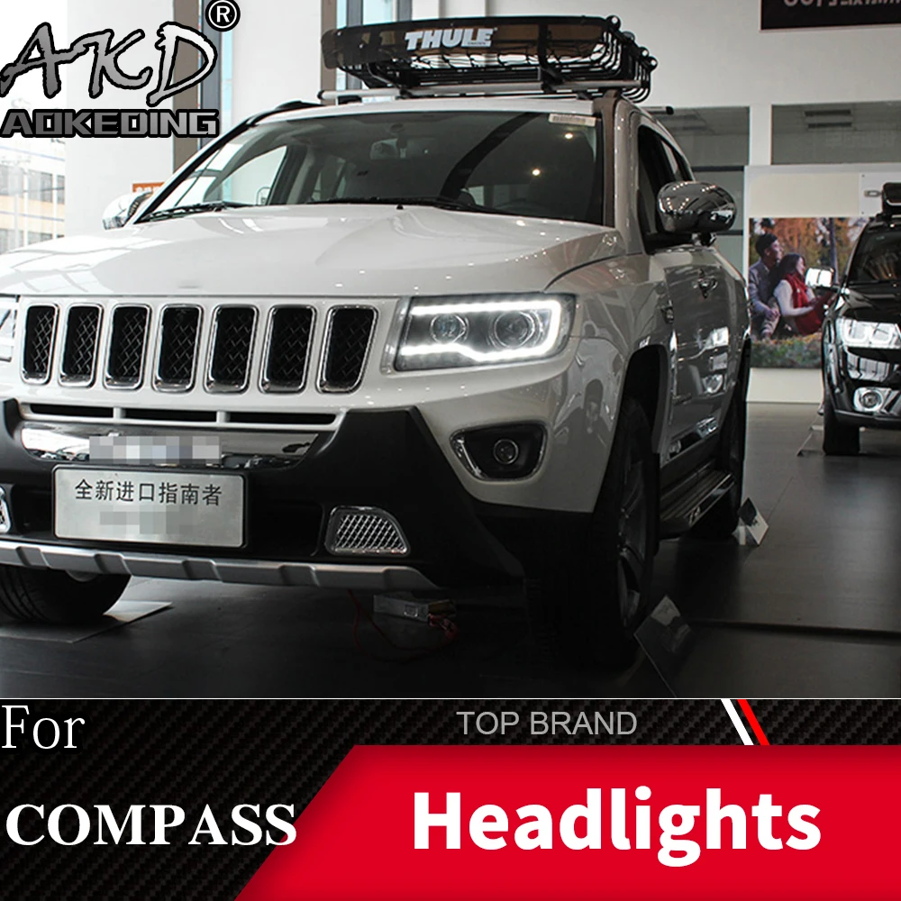 Чехол для автомобильной фары Jeep Compass 2011 2016 Grand Cherokee светодиодный ная фара DRL