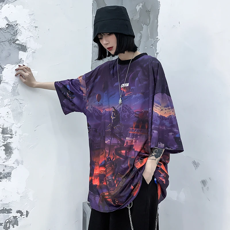 Стильная женская футболка с коротким рукавом в стиле Харадзюку 2020 Новая модная