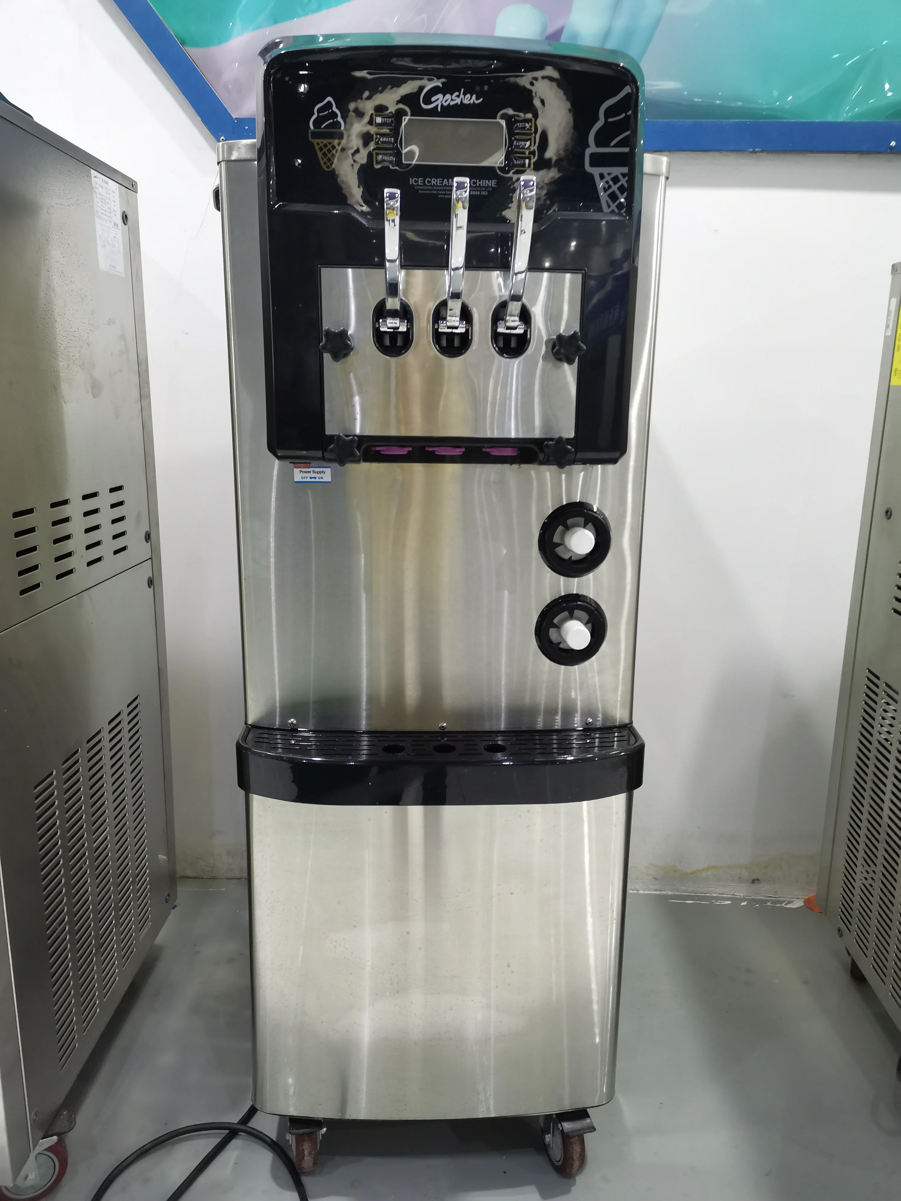 Горячая Распродажа стенд мягкое Мороженое машина с тремя пользу BX418C|Магнитные