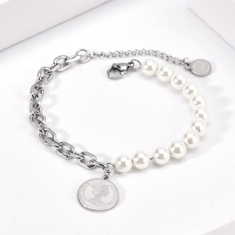 Браслет женский из нержавеющей стали браслет с кубинским панцирным плетением