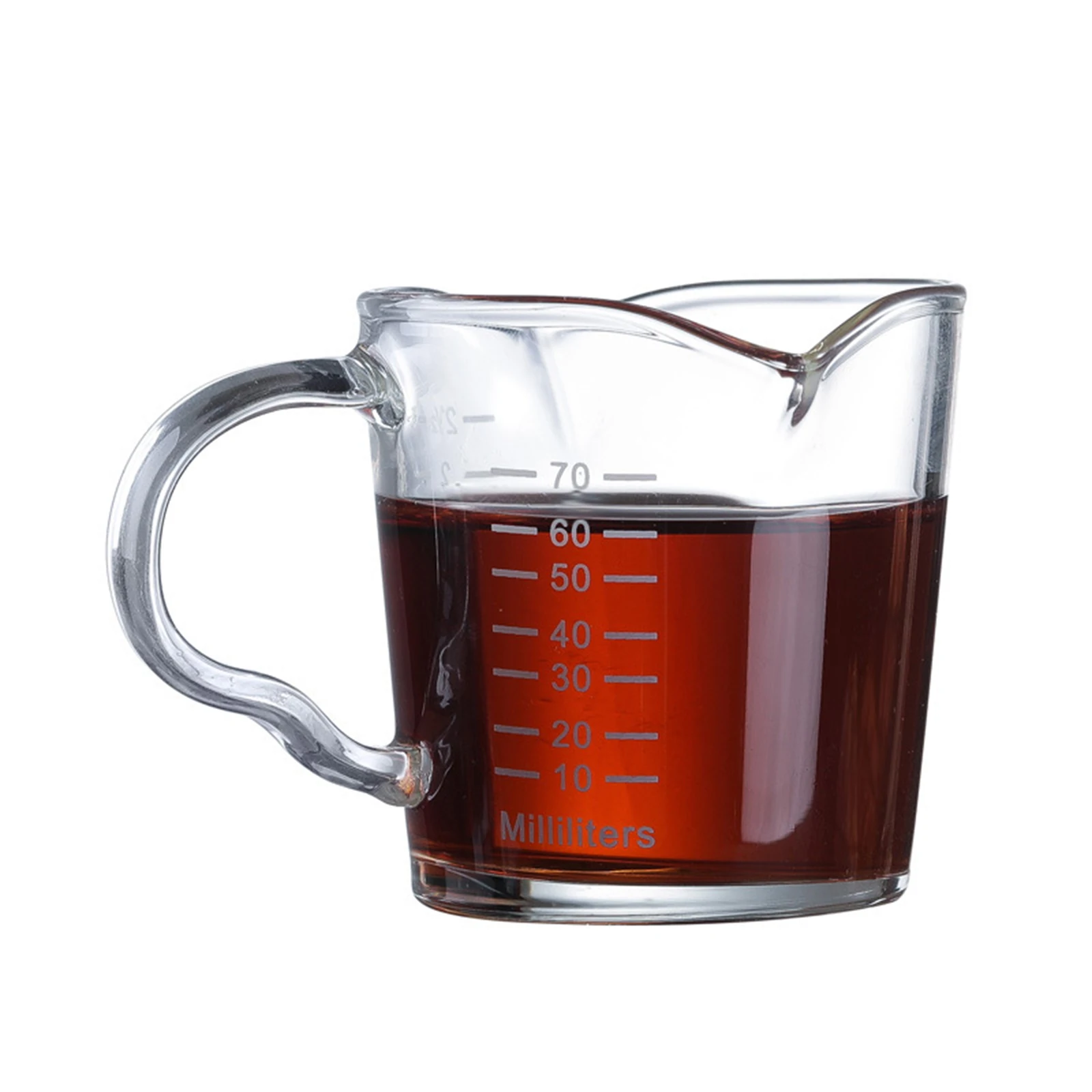 

70ml Glass Cup Ounce Cup With Scale Baking Measuring Cup for Home Kitchen uacr
