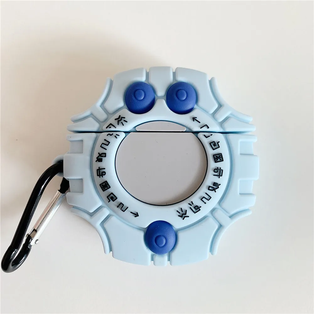 Япония Аниме Digivice Приключения Дигимонов Беспроводная bluetooth-гарнитура для Apple IPhone airpods 1 2 evolution 3D углеродное волокно Резина - Цвет: 1
