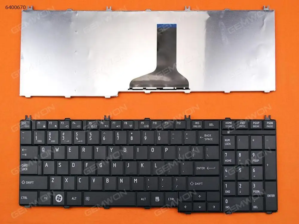 

Клавиатура для ноутбука TOSHIBA Satellite C650 C660 L650 L670, Черная