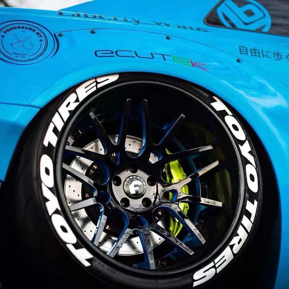 

rubber tire letter stickers 3D reflective waterproof racing Wheel stickers Personalized custom decals for car motorcycle Style