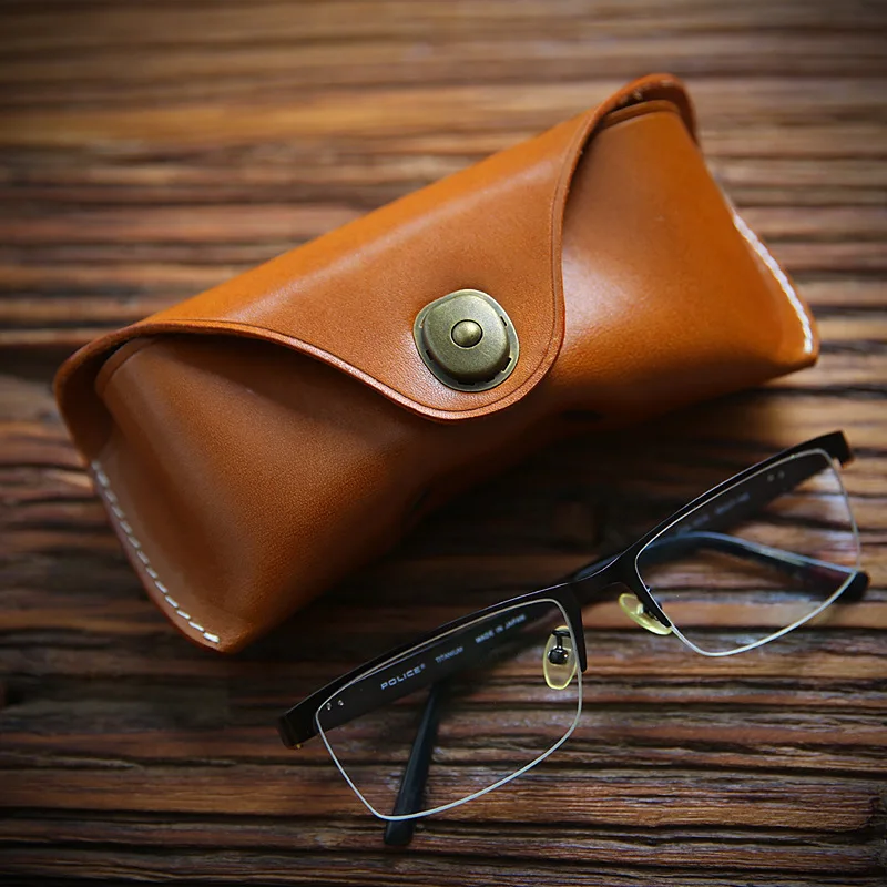 SIKU Cow Leather Eye Glasses Bag for Eyeglass High Quality Handmade Causal Jeans Belt Glasses Case Sunglasses Protector Case