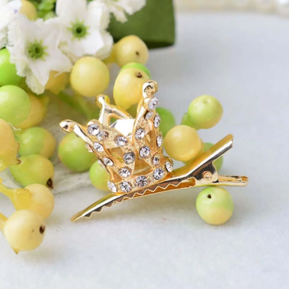 1 шт. Детские блестящие заколки для волос в виде короны | Красота и здоровье