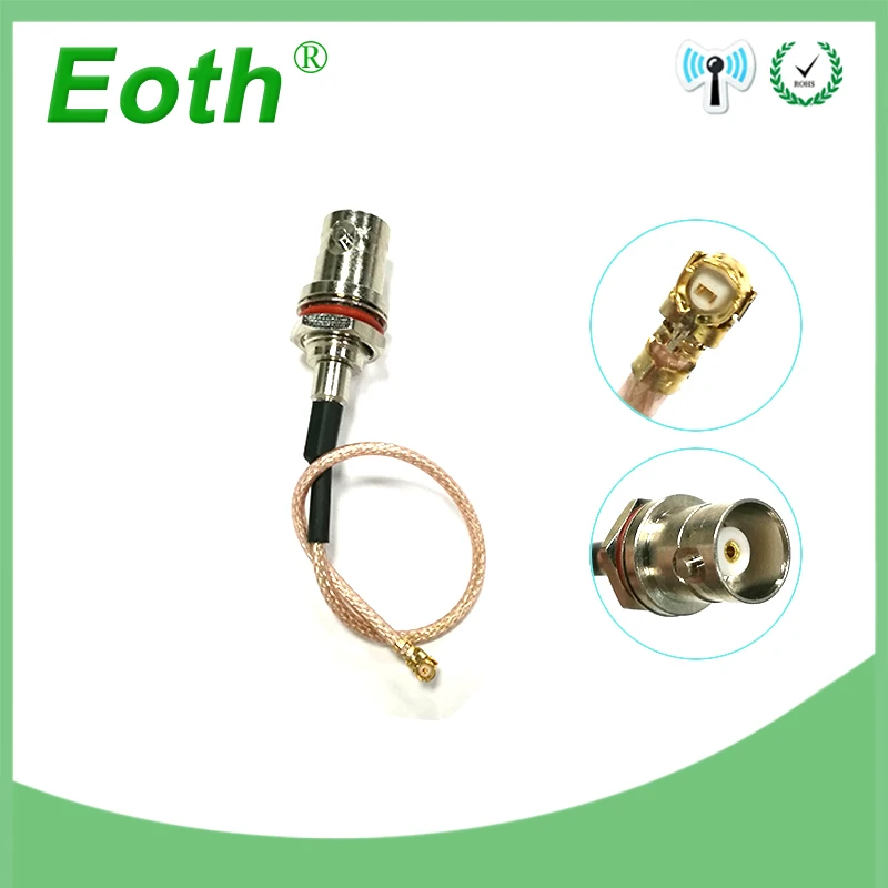 EOTH N type Female Connector Bulkhead O-ring solder For RG405 .086