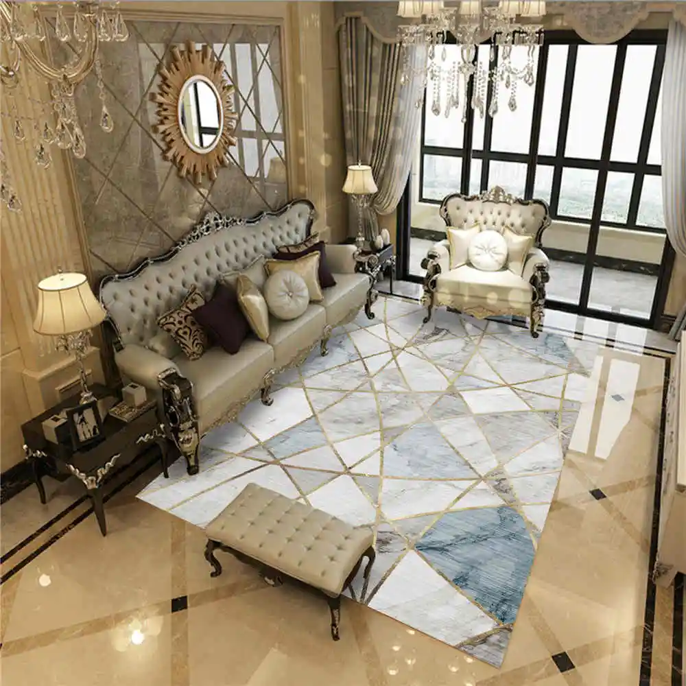 Скандинавский геометрический детский коврик фланелевый Противоскользящий для