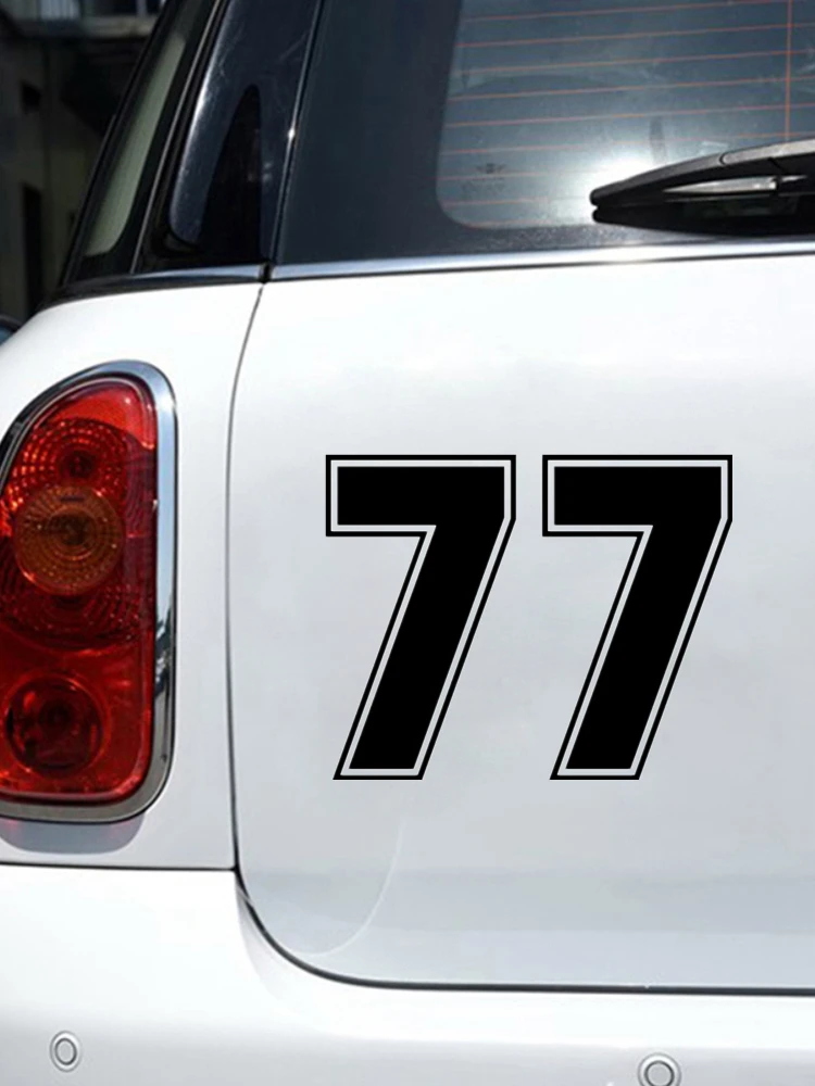 CS-10173# наклейки на авто цифра 77 водонепроницаемые машину наклейка для