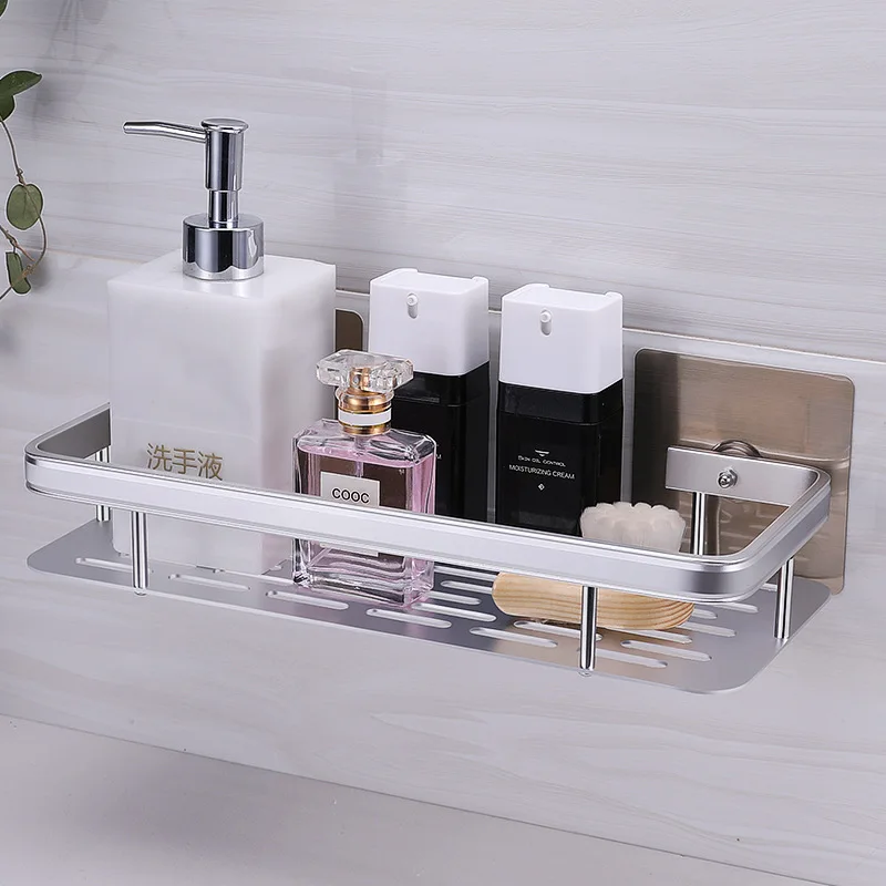 

Drain Stainless Steel Bathroom Accessories Set Silver Holder Bath Shelves Holder Accesorios Para Bano Bathroom Products BE50BS