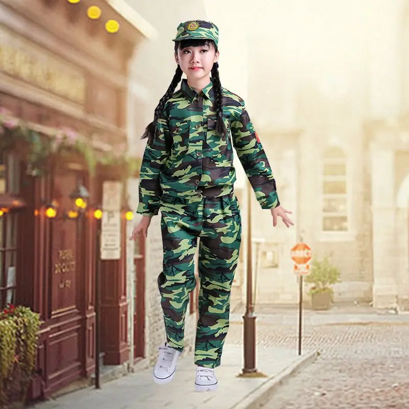 

Children Camouflage Suit School Students Military Training Clothes Special Forces Performance Uniforms Boys and Girls Uniforms