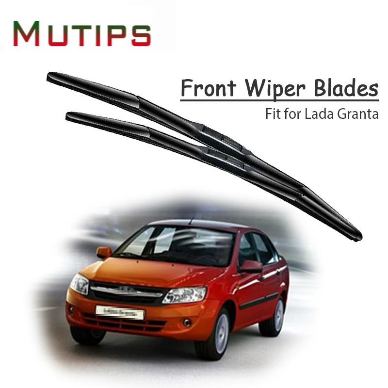

1Set Rubber Car Front Wiper Blade Kit For Lada Granta 2013 2012 2011 Windscreen Wiper Original replace Accessories