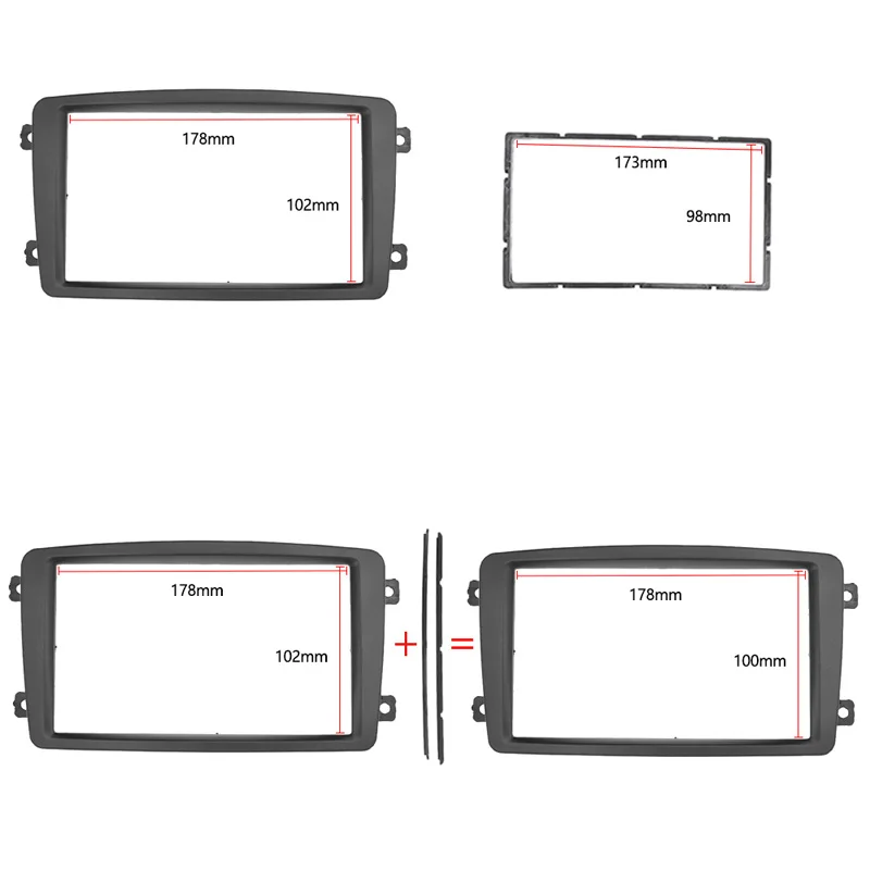 2Din панель для Mercedes Benz C Class W203 2002-2004 DVD стерео Панель Рамка крепления тире Установка