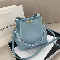 qyahlybz band chain female shoulder messenger bag fashion bucket handbags for women bolsos small tote bags