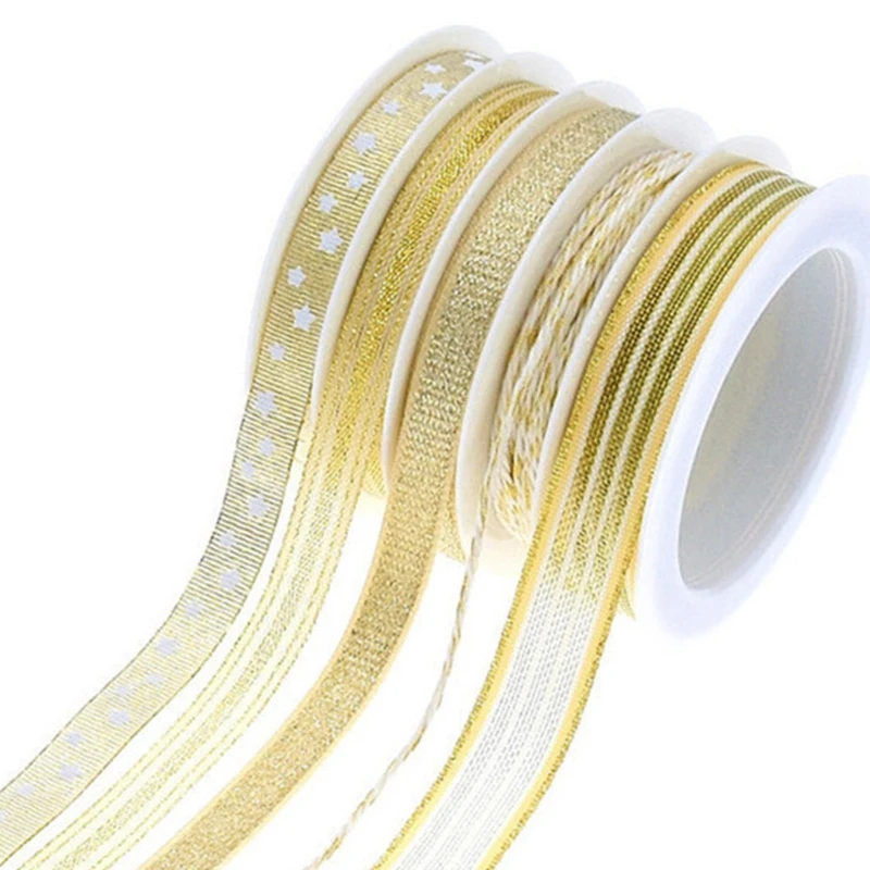 

2/10/15mm Christmas Ribbon Printed Star/Strip Grosgrain Ribbon for Gift Wrapping Wedding Decoration Chrisrmas Tree DIY