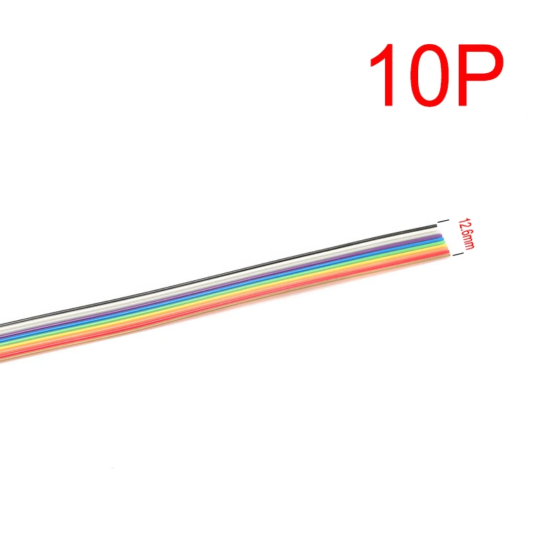 

1 метр, 5 м, 1,27 мм, 10P, 20P, 40P, кабель DuPont, радужная плоская линия, поддержка проводов, спаянный разъем, 20-ходовой штырь для Arduino PCB, набор «сделай сам»