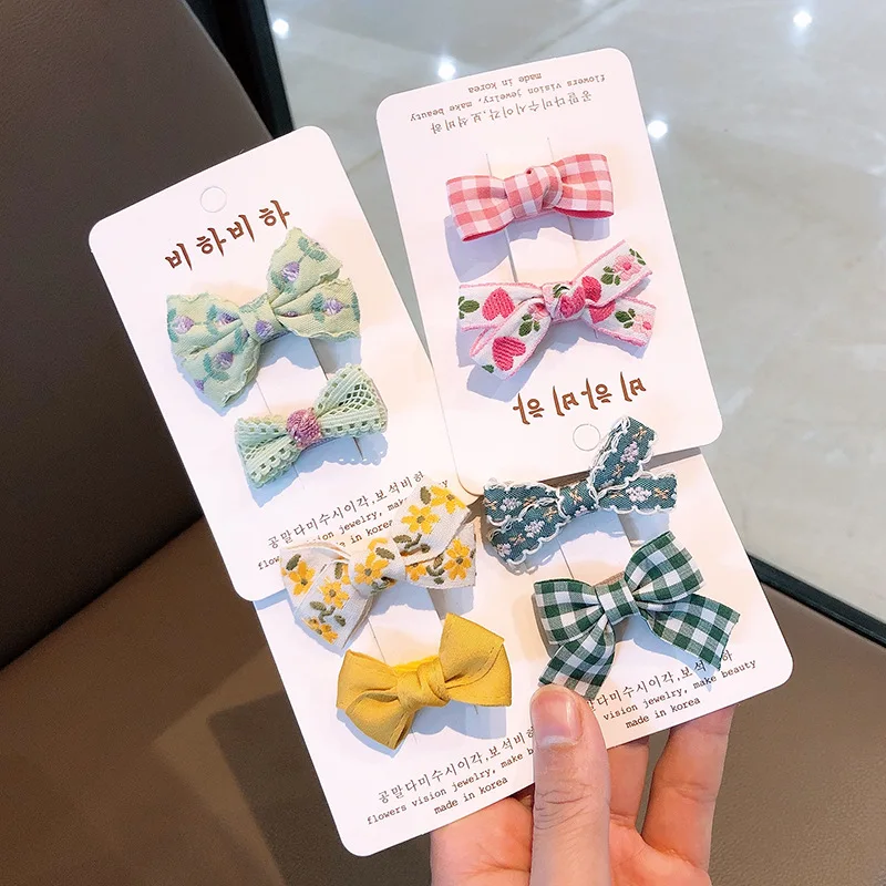 Plaid Hairpins Girls High Quality Hair Accessories Gifts