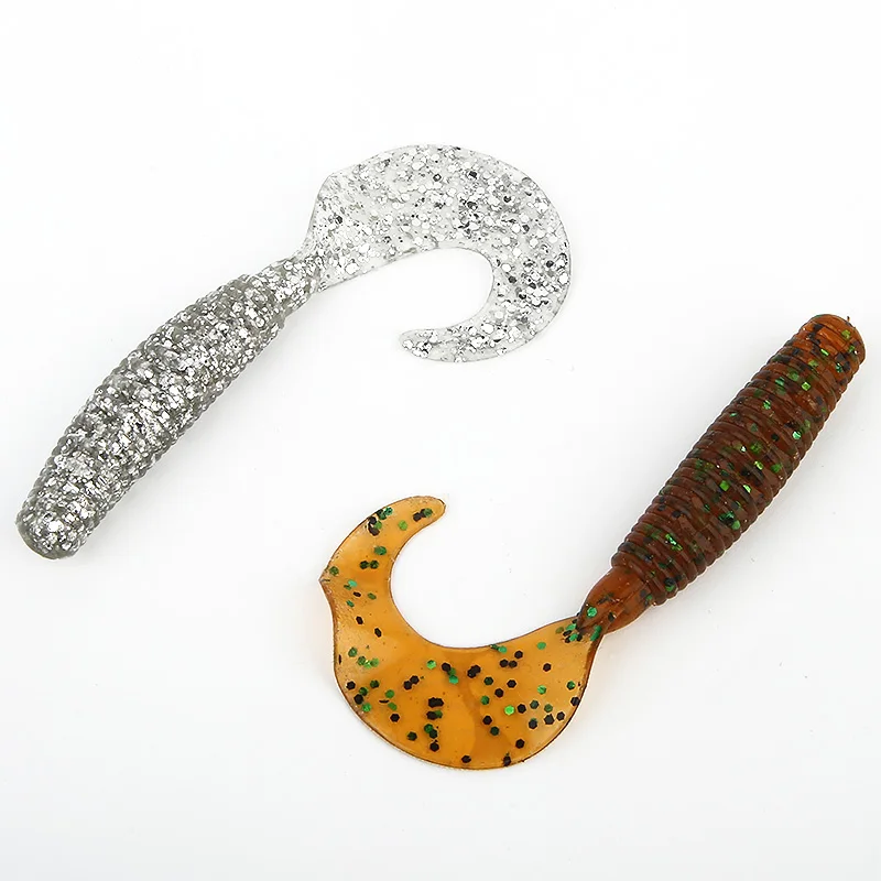 

Ardea Soft Lures Silicone Bait 6pcs 76mm 4.5g Swimbait Worm Artificial Curly jigging tail Wobblers Baitfishing Fishing Tackle