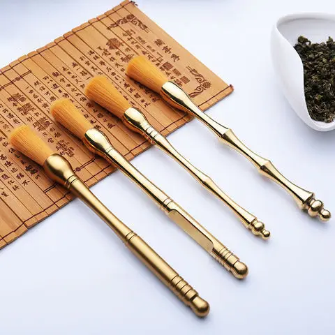 

Tea Accessories Tea Brush Metal Handle Tea Plate Teapot Toy Brushes