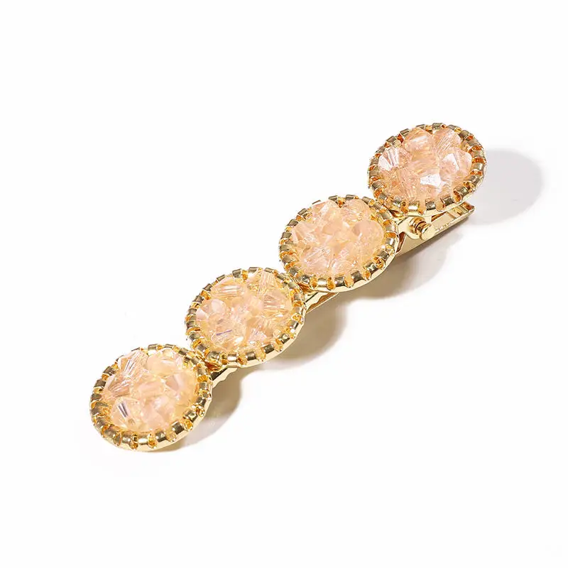 Pink 1.6x6.5cm Новые Модные цветные заколки для волос с кроликом цветком и кристаллами, клипсы Утконос, аксессуары для укладки волос - Цвет: Pink 1.6x6.5cm