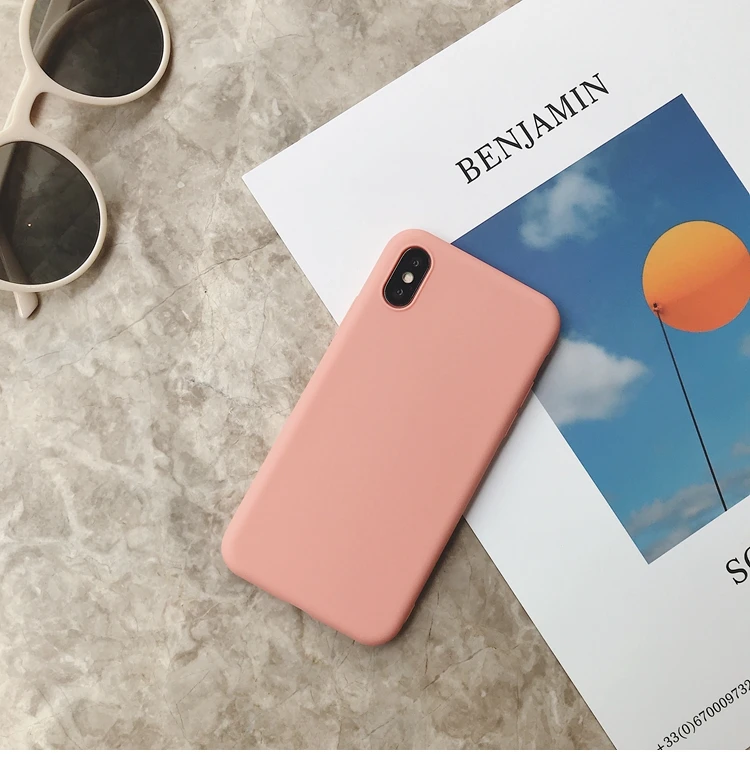 Силиконовый чехол для iPhone 11 Pro Max, чехол из мягкого ТПУ, матовый цветной чехол для телефона s, чехол для iPhone 6 7 8 Plus 6S XS Max XR X Etui