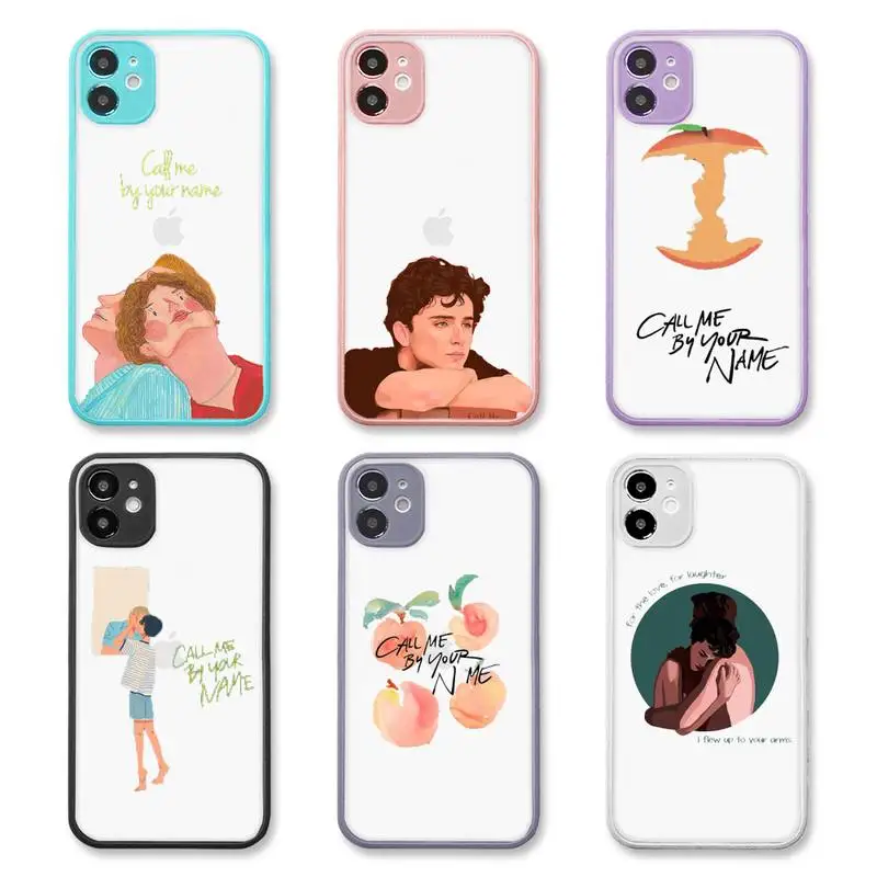 

Call Me by Your Name Phone Case purple matte transparent For iPhone 7 8 x xs xr 11 12 pro plus max mini Clear Funda