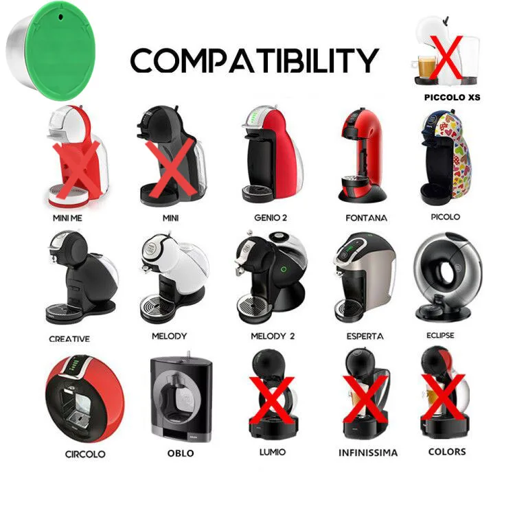 Нержавеющий металл Rusable Dolce Gusto подходит для Nescafe с фильтром uesed 200 время кофе в