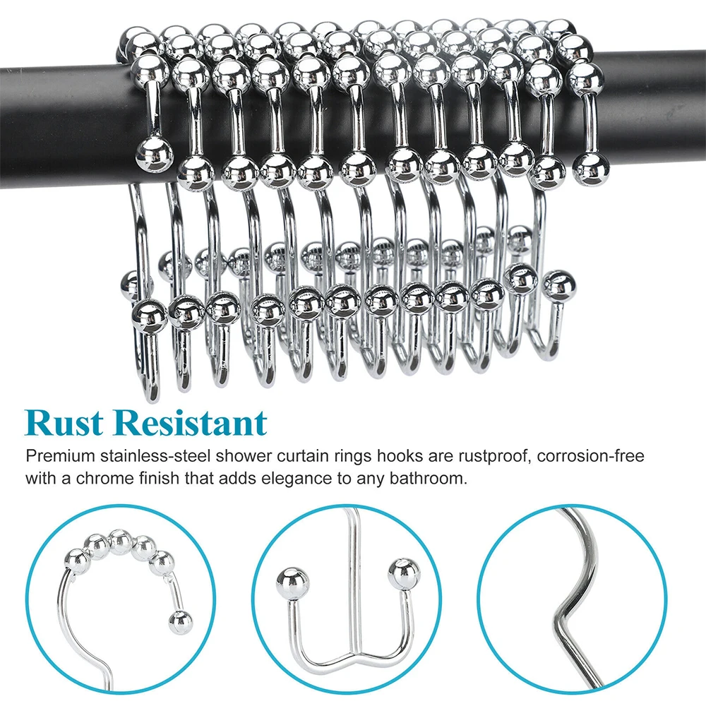 

12pcs/set Curtain Hook Home Decoration Accessories Modern Window Shower Holdbacks Curtain Hooks