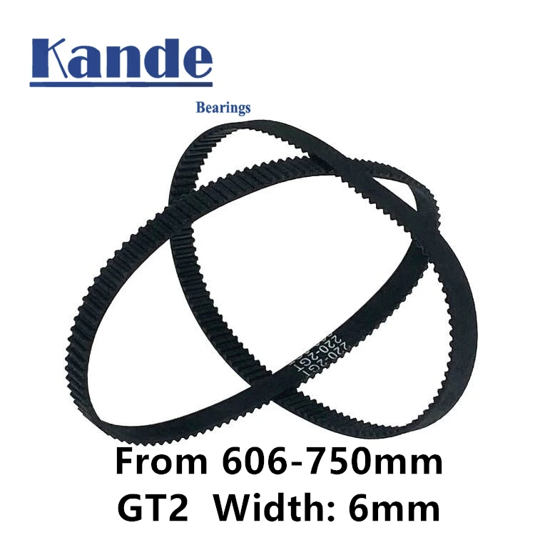 

3D-принтеры Запчасти GT2 6 мм замкнутый контур резиновый зубчатый ремень 606 610 616 630 640 650 660 670 690 696 700 710 738 740 750 мм 2GT 1 шт.