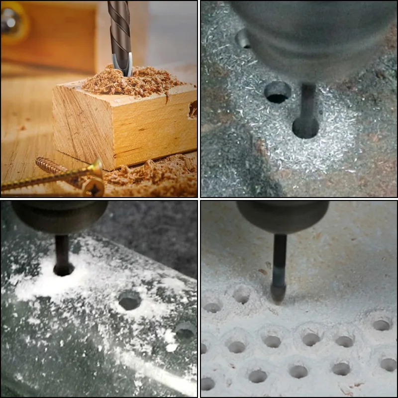 

3/4/5/6/8/10/12mm Cross Hex Tile Drill Bits Set for Glass Ceramic Concrete Hole Opener Hard Alloy Triangle Bit Tools