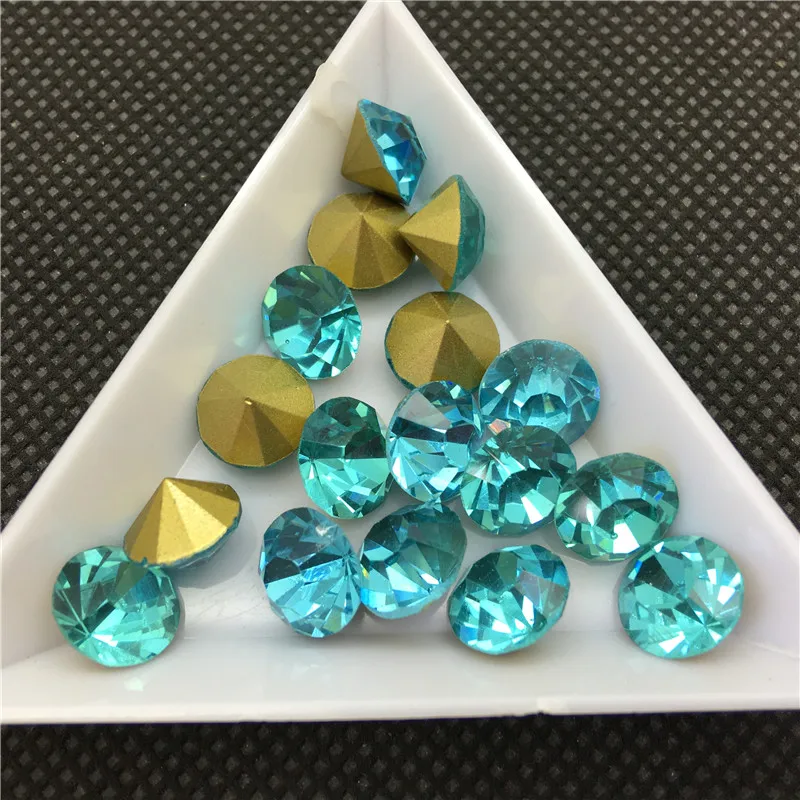 TopStone многоцветные заостренные круглые хрустальные Висячие шкатулки 6 мм 8 10 для