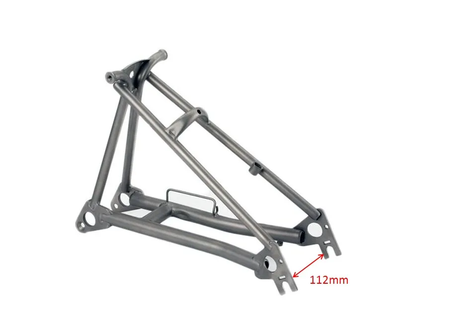 Титановая вилка для велосипеда Brompton-1& 1/"-с резьбой+ задний треугольник подходит для велосипеда Brompton