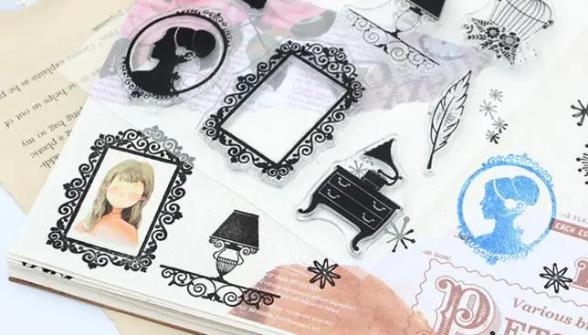 Карточки-украшения для альбомов кружевная рамка силиконовые прозрачные штампы