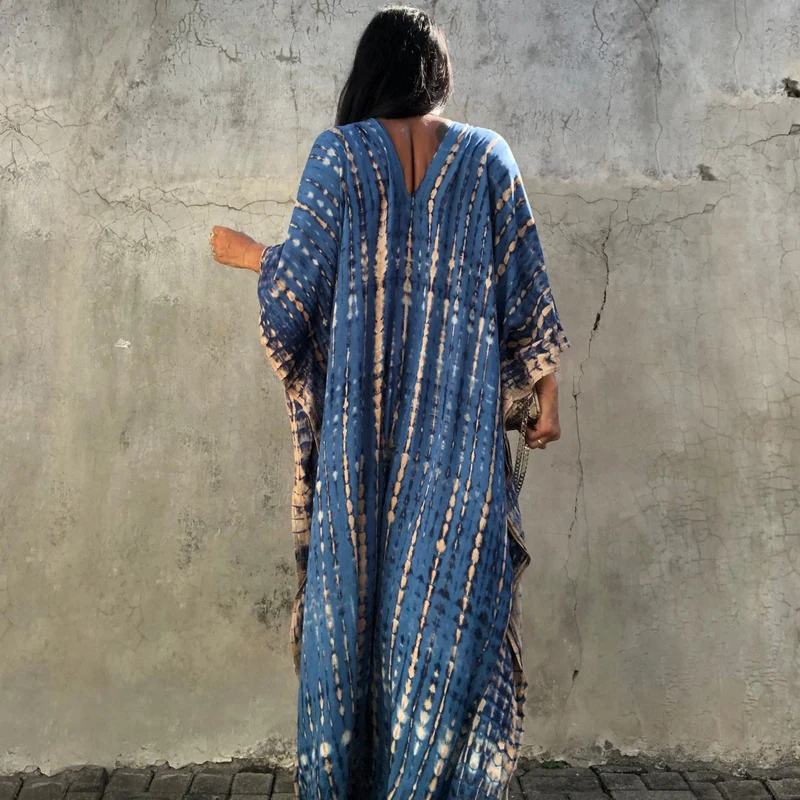 2021 женское пляжное платье в богемном стиле с принтом купальный костюм накидка