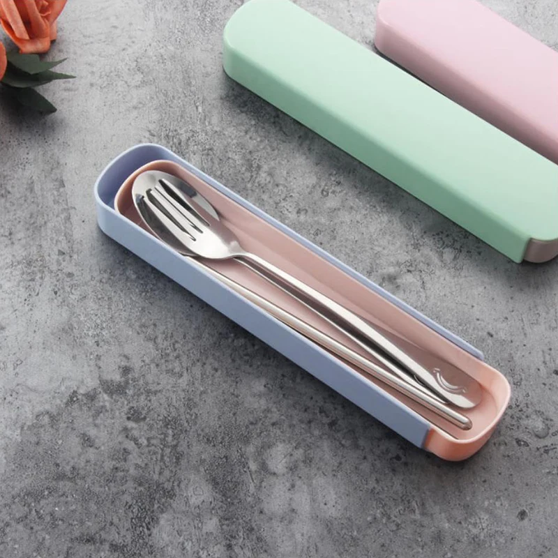 Комплект переносной дорожной посуды из 2/3 предметов столовая посуда нержавеющей