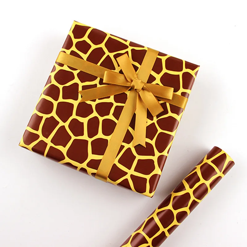 Бумага для упаковки с леопардовым принтом влюбленных Мех животных градиент