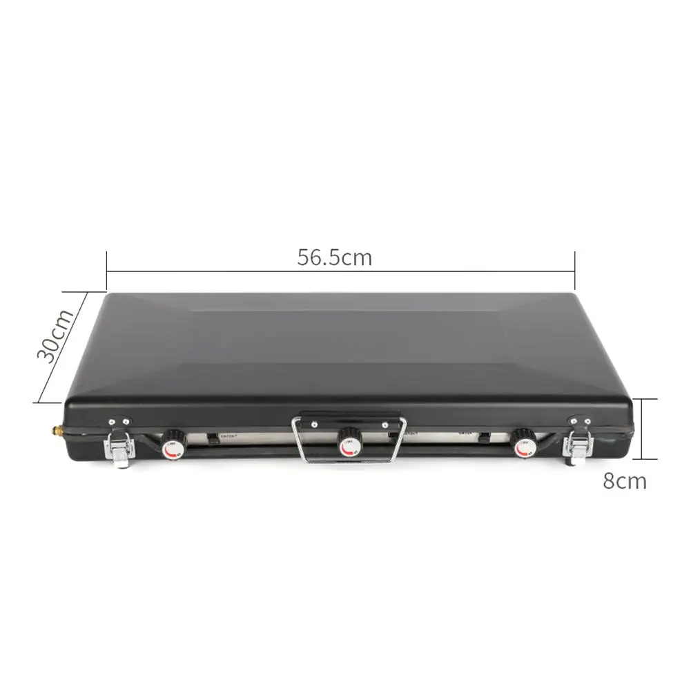 

2 Burner Stove Portable Foldable Grill Adjustable Firepower High-pressure Regulator for Outdoor BBQ Camping Family Picnic Party