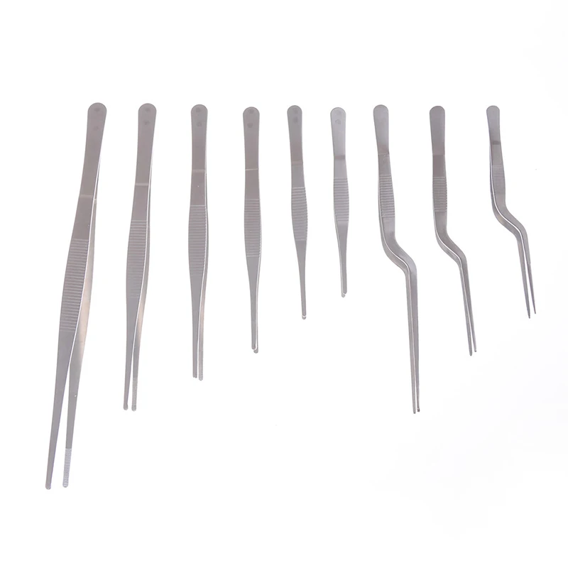 12-25cm Stainless Steel Industrial Anti-static Tweezers Watchmaker Repair Tools