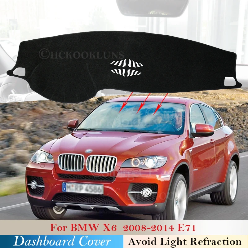 Dashboard Cover Protective Pad for BMW X6 E71 2008~2014 Car Accessories Dash Board Sunshade Anti-UV Carpet 2009 2010 2012 2013 | Автомобили