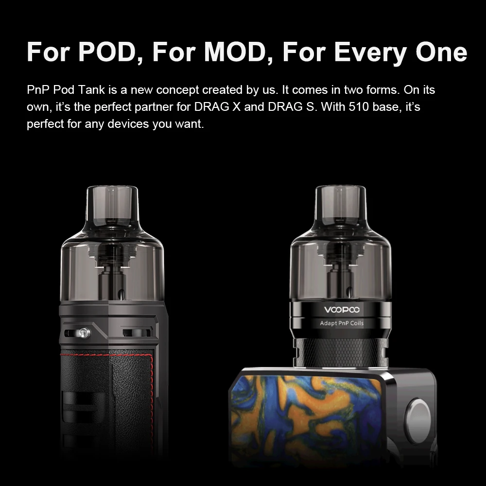 VOOPOO PnP Pod Tank 4 5 мл Atomizer 510 ниток 26 мм для Drag X Plus 2 Argus GT Musket Mod Vaper электронная сигарета |