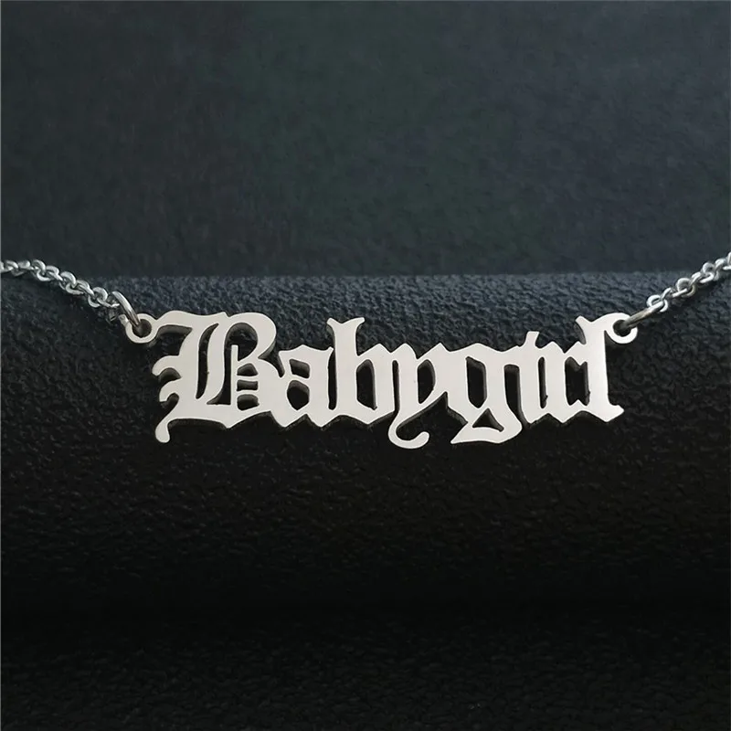 

Рождественское ювелирное ожерелье с индивидуальным именем, колье с буквенным принтом для маленькой девочки, колье на заказ с арабским имен...